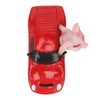 Pig Statue UV Resistant Coating Handcraft Resin Pig Figurine Red