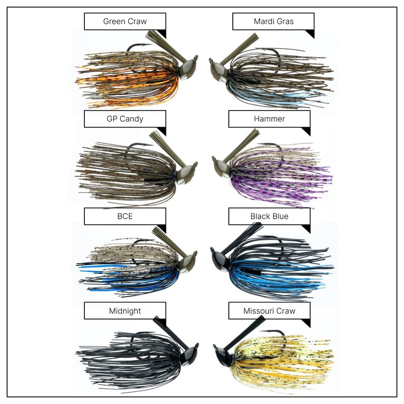 Freedom Tackle FT Structure Jig with Rattles, Weed Guard, and