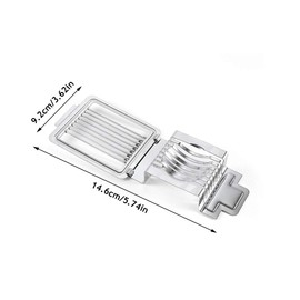 Hahepo Eierschneider,Edelstahl Eierteiler Scheiben mit gezahnter Klinge Fester Schneiddrähte Käseschneider Manueller Obstschneider Küchenzubehör
