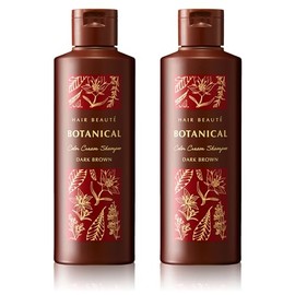 Future Lab Botanical Color Cream Shampoo, Dark Brown (6.8 fl oz (200 ml) / Approx. 1 Month Supply, Hair Dye Shampoo, Hair Color, Hair Dye Shampoo, White Hair Dye (With Serial Number), 2 Pieces