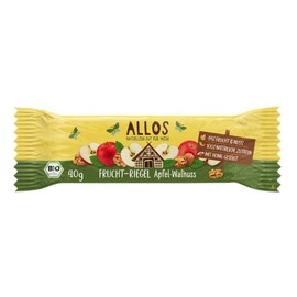 ALLOS Bio Fruchtriegel, Apfel Walnuss, 40g (12er Pack)