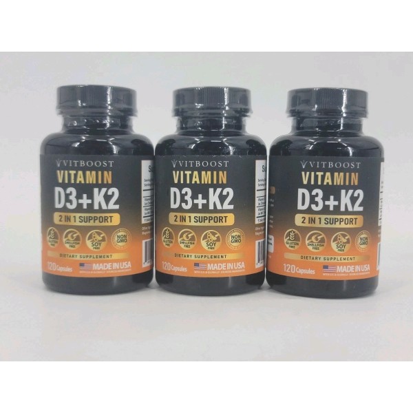Vitboost Vitamin D3 K2 Complex - 2 in 1 Support
