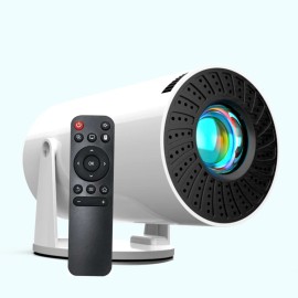 Mini Projectors Native 720p Support Smart Portable Projector with Android, WiFi 6 and Bluetooth 5.0,Home Movie Projectorcolor: White, plug: US