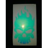 Unbranded FIRE SKULL HOLOGRAPHIC VINYL WINDOW DECAL 5" 1/2