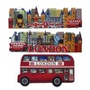 LILAJ Set of 6 London 3D Fridge Magnet Bus &