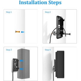 Yaotieci (Pack of 4) Wall Mount Bracket for Bose SlideConnect UB-20 Series II, UFS-20, WB-50, Lifestyle 525 535 III/ 600, Soundtouch 300/520, CineMate 520 with Screws Kit