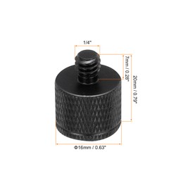 QUARKZMAN 6 Piece Microphone Stand Adapter M8 Female to 1/4 Male Thread Screw Adapter Aluminum Alloy for Microphone Tripod Mount (Black)