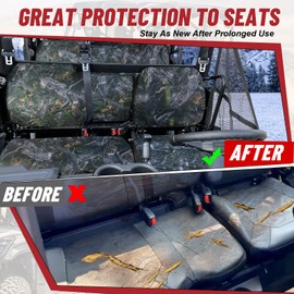 StarknightMT Ranger Seat Covers with Headrest Covers, Ranger 1000 Seat Cover Compatible with Polaris Ranger Crew XP 1000 2017-2021, Ranger Crew 1000 Premium 2020 2021 2022 2023 Camouflage