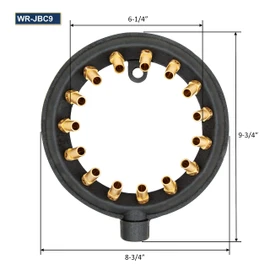 GSW Chinese Wok Range WR-JBC9NG Black 9" Speed Burner W/Cap -15 Tips Natural Gas