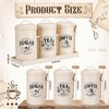 Purpeak 3 Pcs Beige Coffee Tea Sugar Container Set, Metal
