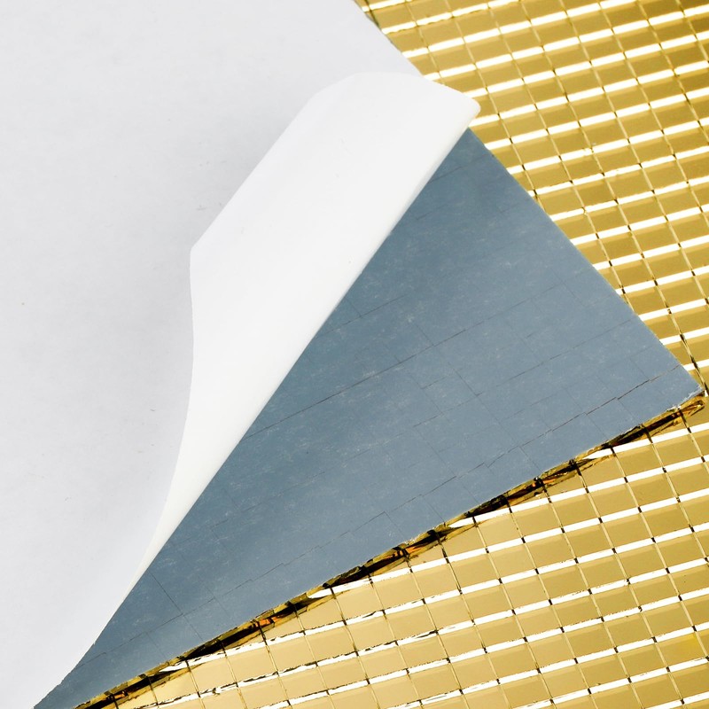 SOUJOY 36000 Pieces Mirror Mosaic Tiles, Gold Self Adhesive Mirror