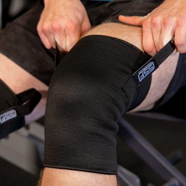 SERIOUS STEEL FITNESS Knee Sleeves, High Compression 3-Ply, Easy on and off handles to assist (Heavy, X-Small (8-10"))