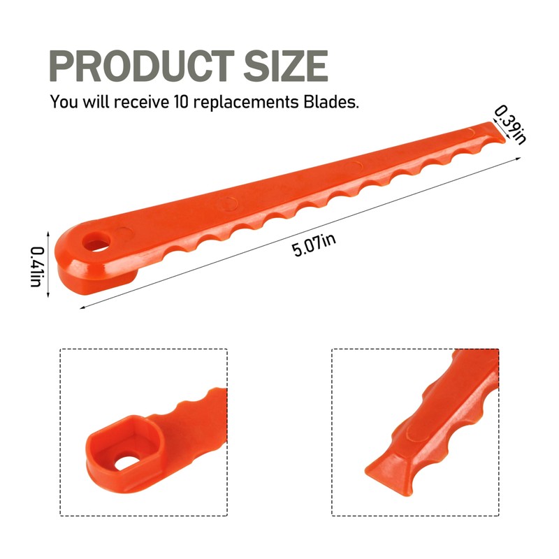 Buccilly AC053N1FB Serrated Blade Replacement for Ryobi 3-in-1 Fixed String