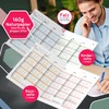 weekview Blackboard Calendar KW-Optimised DIN A4 "Colour", Board Planner with