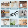 vsshe 75PCS 6 Size Set Cup Hooks Screw, Black Plastic