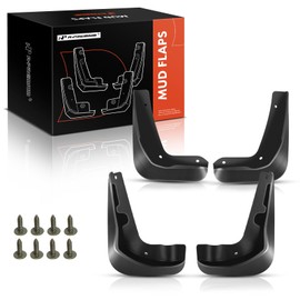 A-Premium Set of 4PCS Mud Flaps Splash Guards Mudguards Mudflaps with Hardware Kits Accessory Compatible with Ford Focus 2012-2016, Sedan, Black Color, Front LH RH and Rear LH RH