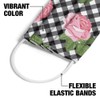 Pink Roses Flowers And Checks 1-Ply Reusable Face Mask Covering