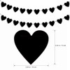 IGJUR 2 Pack Black Heart Garland Banner Goth Garland Gothic