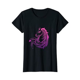 Cavallo Amante Cavalli Bambina Ragazza Equitazione Donne Maglietta