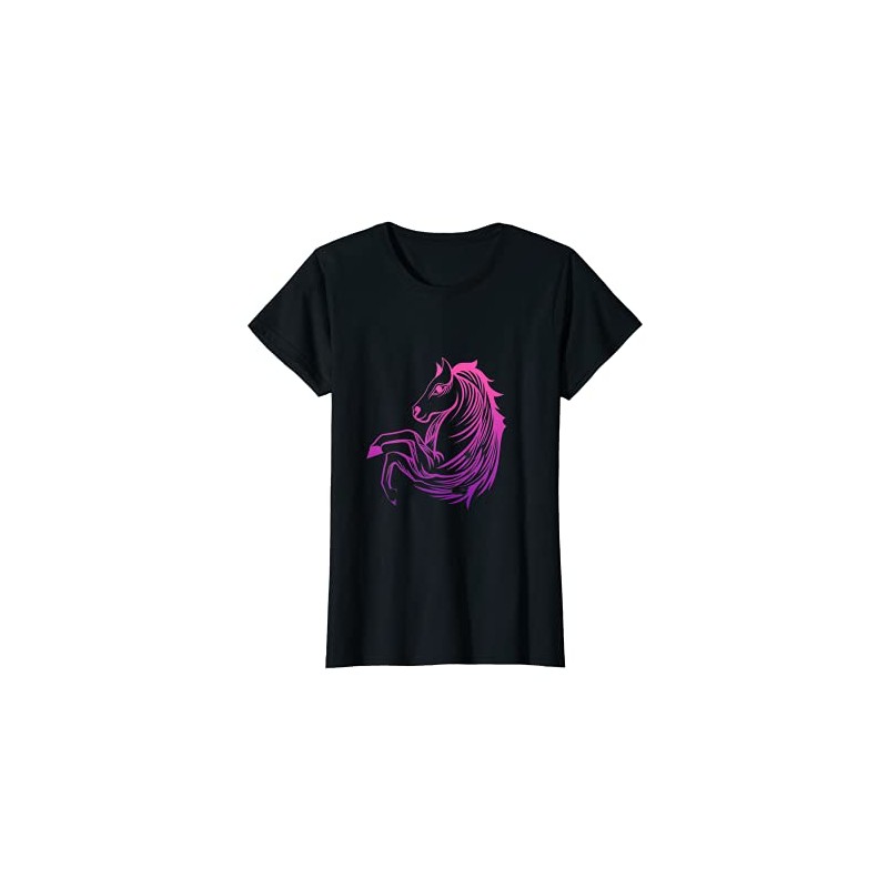 Cavallo Amante Cavalli Bambina Ragazza Equitazione Donne Maglietta