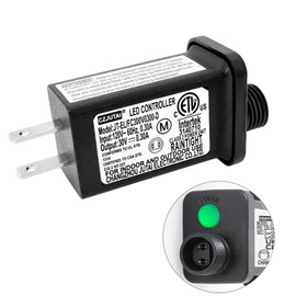 CZJUTAI JT-EL/FC300V0300-C 30V9W LED Transformer Class 2 Power Supply with 8 Modes, Memory & 6 Hour Timer - Christmas Lights, Net Lights, Icicle Lights [Z89T]