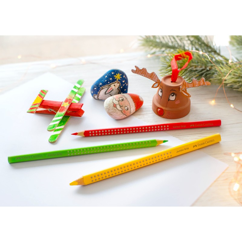 Faber-Castell Colour Grip 112413 Coloured Pencils Pack of 12 Metal