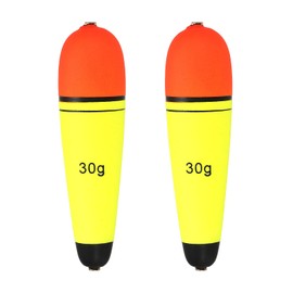 PATIKIL 1oz Fishing Slip Bobbers, 2 Pack EVA Fishing Float for Sea Fishing Freshwater, Yellow