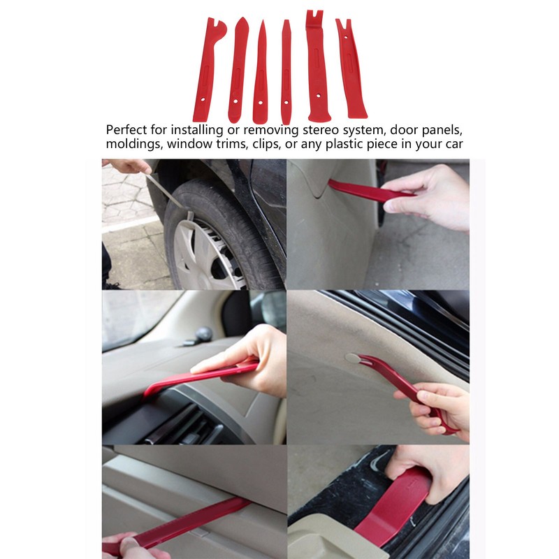 6 Pcs Auto Trim Removal Tool Set Door Panel Fastener