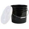 Hudson Exchange Premium 3.5 Gallon Bucket with Gamma Seal Lid, HDPE, Black