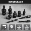 WORKPRO 10 Pieces Impact Socket Adapter Set with a Heavy-Duty