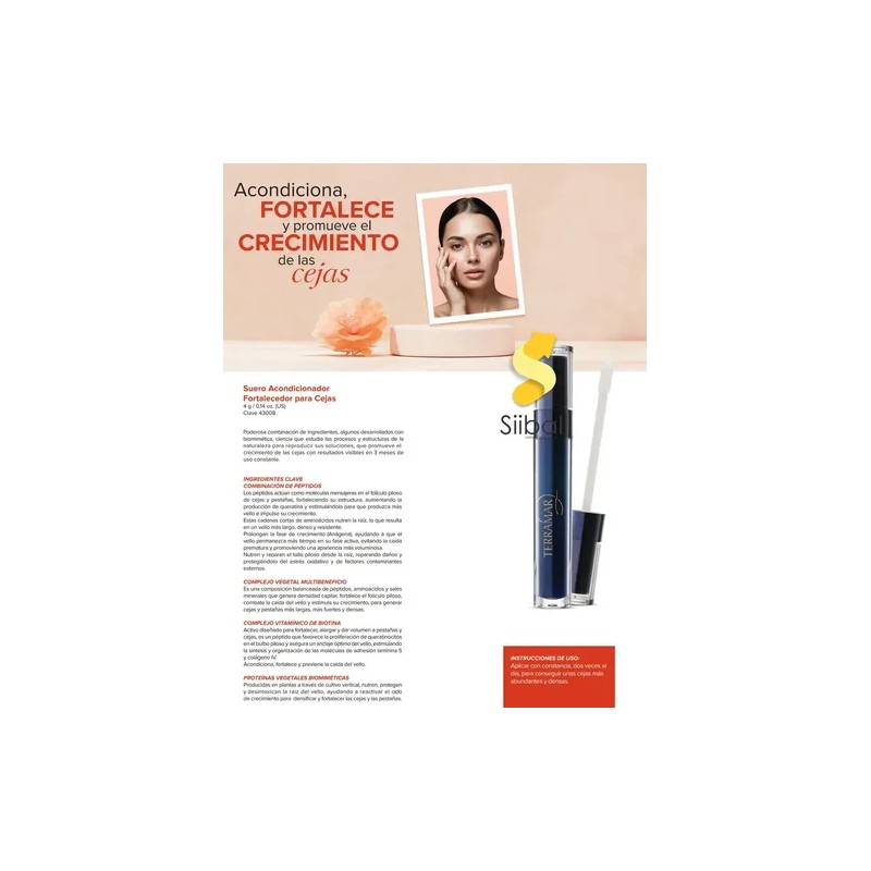 Serum Suero Crecimiento Fortalecedor Para Cejas Terramar