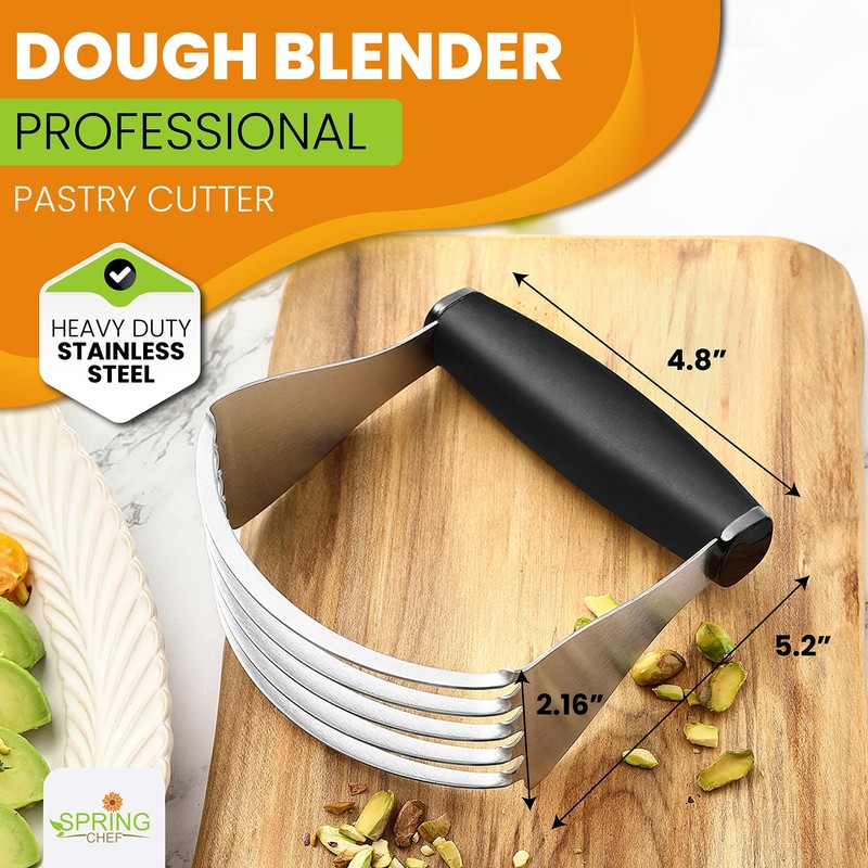 Spring Chef Dough Blender For Baking, Heavy Duty Dough Cutter