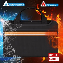 ZOOPIP ZOOPIP Fireproof Accordion File Organizer with Binder, 1 Inch D Rings Hold up 225 Sheets of 8.5" x 11", 13 Pocket Colorful Expanding File Folder with Zipper & Labels, Portable Travel Safe Storage