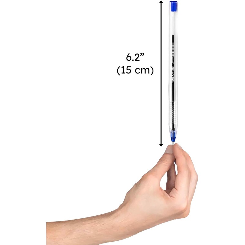 Pensan 2021 Ballpoint Pens, 1.0mm Medium Point, Ergonomic Triangular Grip,