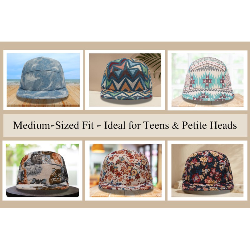 Hatphile: 5 Panel Camper Hat | Multi-Color Unique Designs |