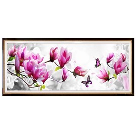 Kamierfa Art DIY Handmade Cross Stitch Embroidery Kit Embroidery Cushion Magnolia