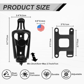 Motorcycle Handlebar Drink Holder for the Can-Am Ryker 600/900/ Rally (2019-2025)/ Sport Edition (2022-2025) | 12-20 oz Water Bottle Cage