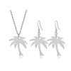 RUIZHEN Stainless Steel Tropical Palm Coconut Tree Beach Pendant Necklace