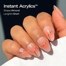 LUXXI Instant Acrylic Press-On Nails - Ultra Durable, 32 Nails in 16 Sizes, Includes Viral Nail Glue, Perfect Fit, 3+ Weeks Lasting - Flawless, Kit:_Celestial