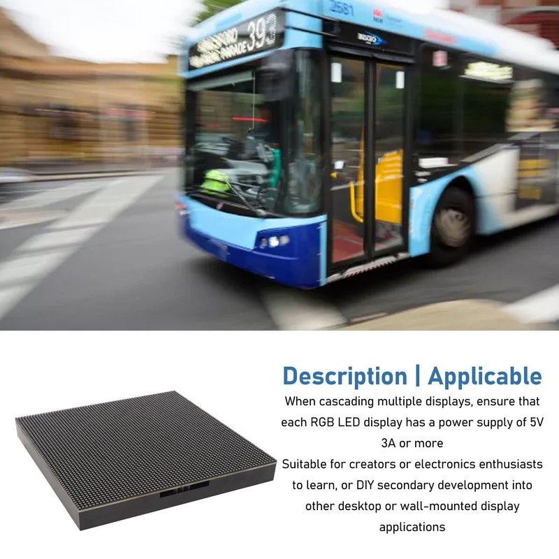 RGB Full Color LED Matrix Panel 64x64 4096 Dots 2mm