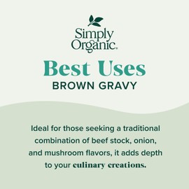 Simply Organic Brown Gravy Mix 12 Pack 1 Ounce USDA Certified Organic