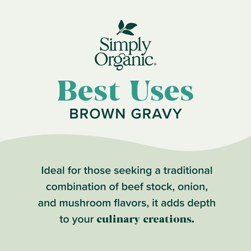 Simply Organic Brown Gravy Mix 12 Pack 1 Ounce USDA
