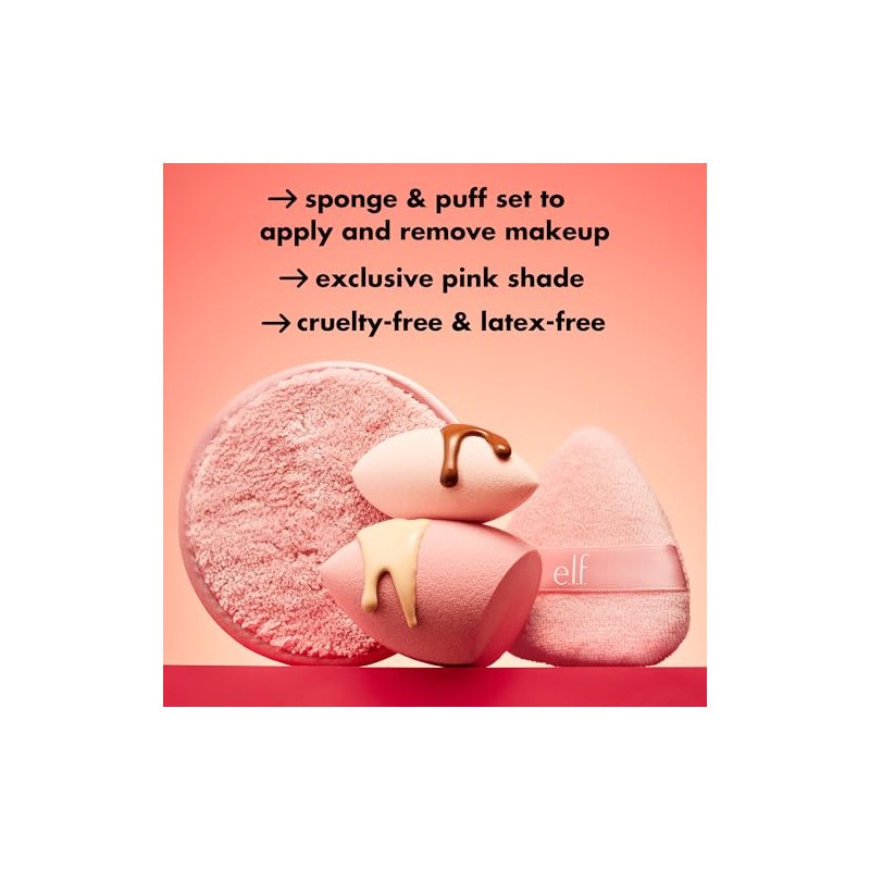 e.l.f. Cosmetics Sponge On Sponge Off 4 Esponjas de Maquillaje