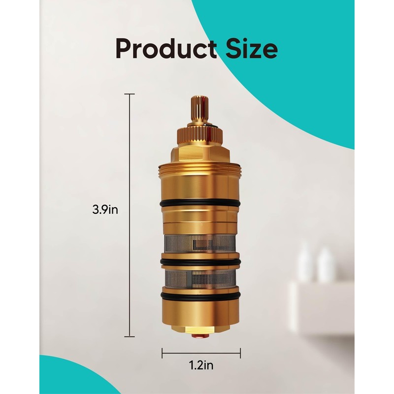 130156 Thermostatic Cartridge Fits for Moen Shower Faucet Water Valve,