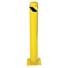 Safety Bollard, H42In, Dia 4 1/2In, Yellow