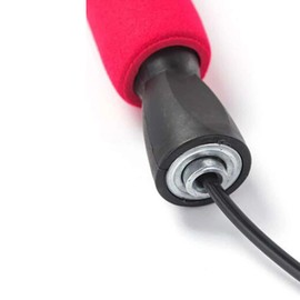 PLAYZOCO Skipping Rope, Skipping Rope with Non-Slip Handle, Skipping Rope with Non-Slip Foam Handle, Crossfit Rope, Adjustable Jump Rope, Length 2.8 Metres, Thickness 4.5 mm, Pink