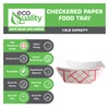 250ct Disposable Paper Food Tray (1/2 LB) - Red Check