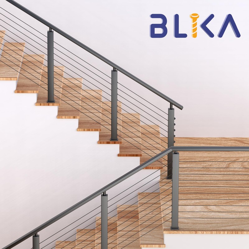 BLIKA 60 Pack 1/8" Black Stainless Steel Invisible Receiver and