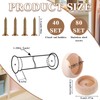 Weysat 40 Sets Closet Pole Socket Wooden Closet Rod Holders