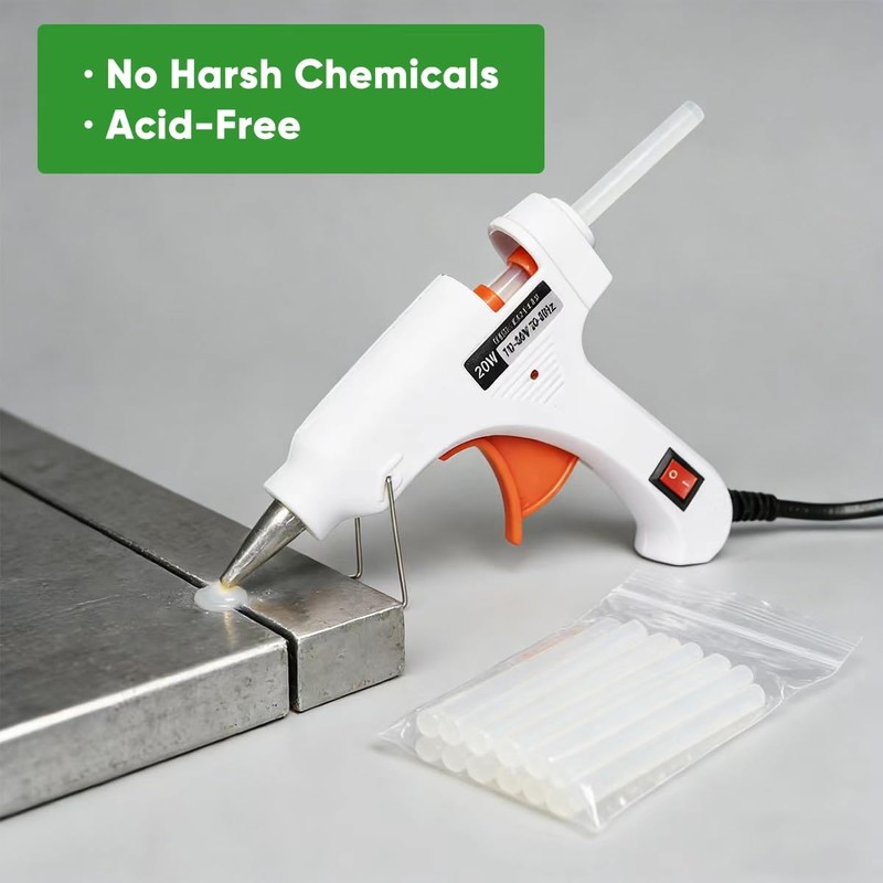 Larrycard Mini hot melt glue gun and stick set, 20W